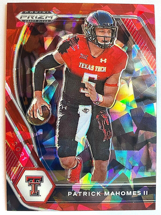 2021 Panini Prizm Draft Pick Red Ice Prizm Patrick Mahomes II #7 Chiefs