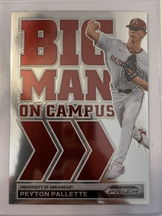 2022 Panini Prizm Draft Pick Peyton Pallette Big Man on Campus #BMC-PP Arkansas Razorbacks