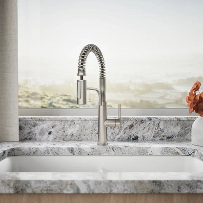 Kohler Provo Semi-Professional Pull-Down Kitchen Sink Faucet - Stainless Steel