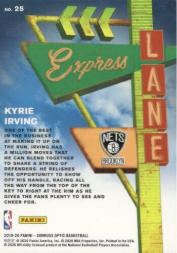 2019-20 Panini Donruss Optic Express Lane Kyrie Irving #25 Brooklyn Nets