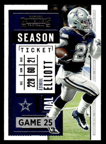 2020 Panini Contenders Football #75 Ezekiel Elliott Dallas Cowboys
