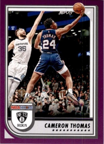 2022-23 Panini Cameron Thomas NBA Hoops #14 Purple Parallel