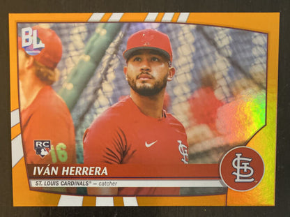2023 Topps Big League Orange Rainbow Foil Iván Herrera Rookie #215 St. Louis Cardinals