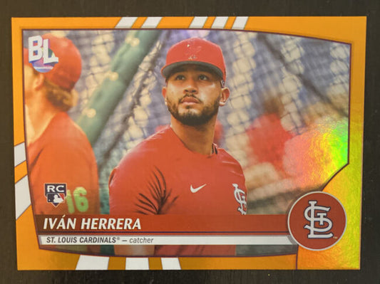 2023 Topps Big League Orange Rainbow Foil Iván Herrera Rookie #215 St. Louis Cardinals