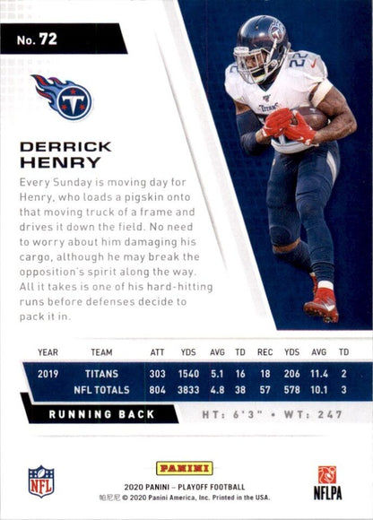 2020 Panini Playbook Derrick Henry #72 Tennessee Titans