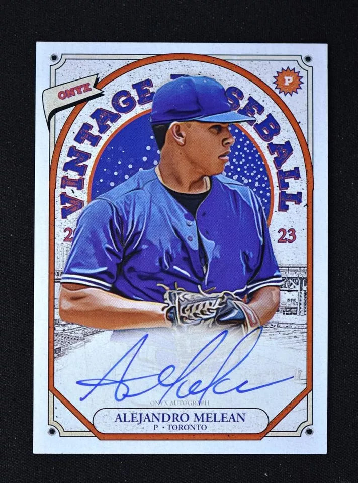 2023 Onyx Vintage Blue Signatures #VAAM Alejandro Melean Toronto Blue Jays
