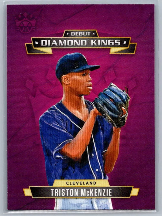2021 Panini Diamond Kings Debut Triston McKenzie #DDK-CI Cleveland