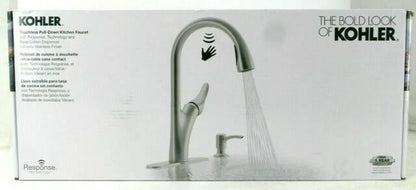 Kohler Touchless Pull-Down Kitchen Faucet with Soap Dispenser, Vibrant Stainless