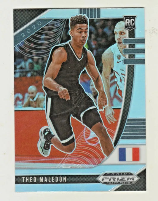 2020 Panini Draft Picks Silver Prizm Rookie Theo Maledon #17 OKC Thunder