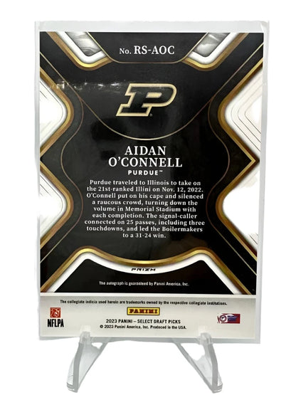 2022 Panini Select Draft Pick Auto Rookie Aidan O'Connell #RS-AOC