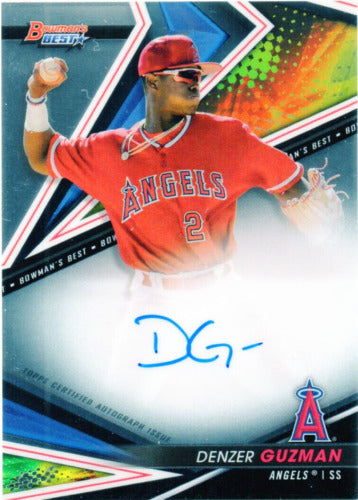 2022 Bowman's Best Auto Denzer Guzman #B22-DG Los Angeles Angels