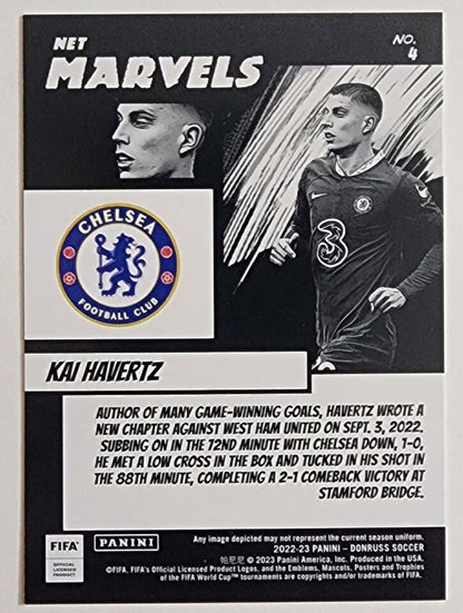 2022-23 Select Donruss Green Net Marvels Kai Havertz #4 Chelsea - walk-of-famesports