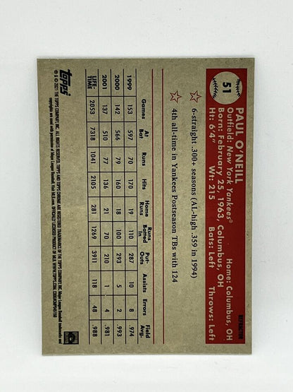 2021 Topps Chrome Platinum Anniversary PAUL O'NEILL Refractor #51 New York Yankees