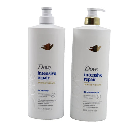 Dove Intensive Repair Damage Therapy Shampoo & Conditioner Set, 33.8 fl oz