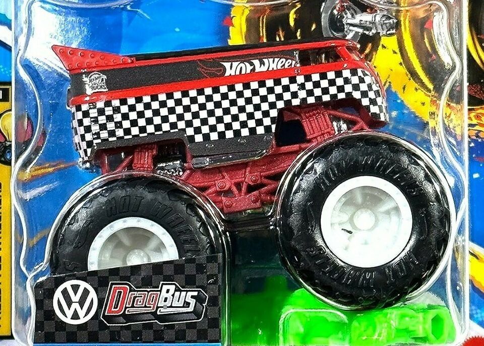 2023 Hot Wheels Monster Trucks DragBus Freestyle Wreckers 1:64 Diecast Vehicle