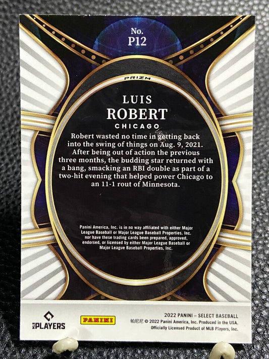 2022 Panini Select #P12 Luis Robert SP Silver Prizm Phenomenon Chicago White Sox