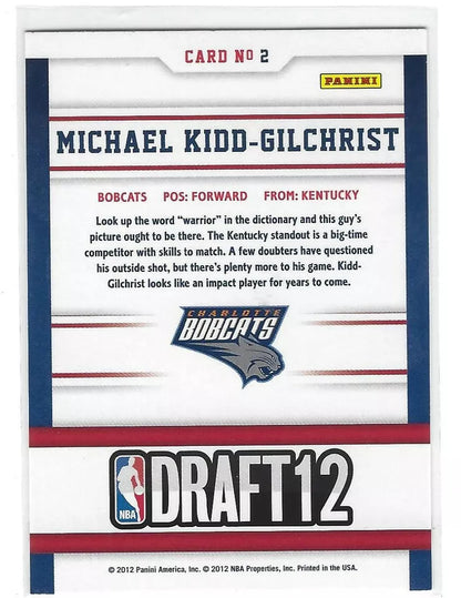 2012 Panini NBA Hoop BobCats Draft Night Michael Kidd-Gilchrist #2
