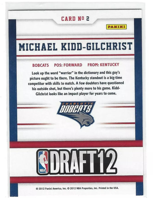 2012 Panini NBA Hoop BobCats Draft Night Michael Kidd-Gilchrist #2
