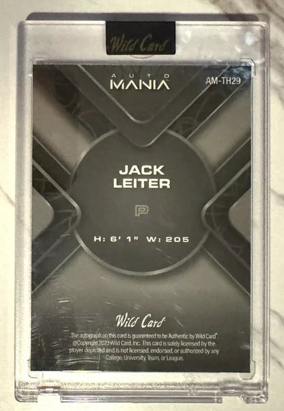 2023 Wild Card Auto Mania 3/3 Jack Leiter #AM-TH29