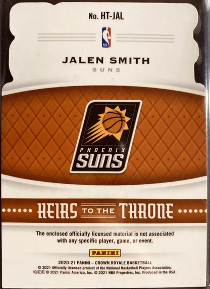 2020-21 Crown Royals Heirs of The Throne Jalen Smith Jersey Card #HT-JAL Phoenix Suns