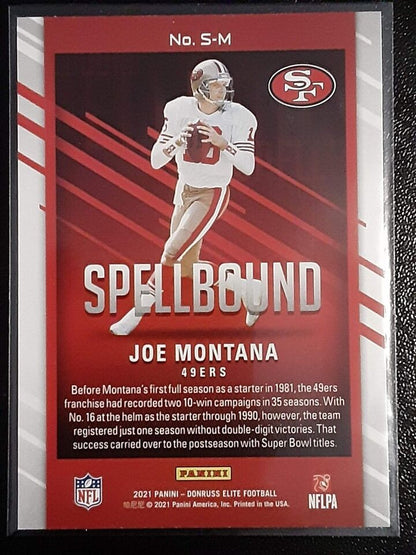 2021 Panini Donruss Elite Joe Montana #S-M San Francisco 49ers