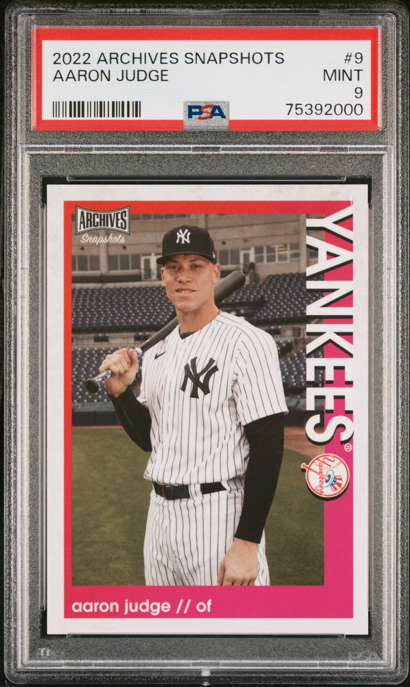 2022 Topps Archives Snapshot Aaron Judge Yankees #9 PSA 9 Mint