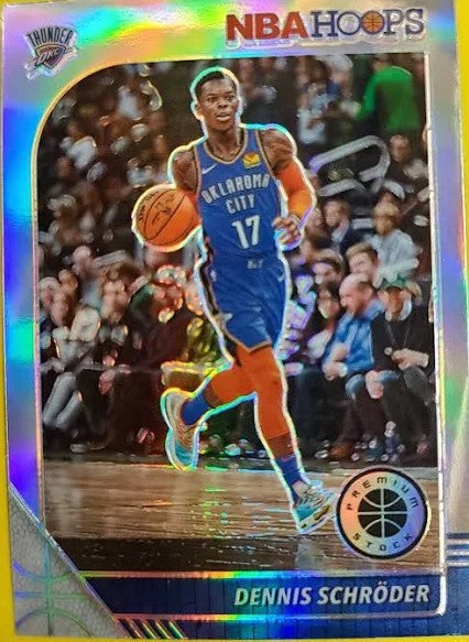 2019-20 Hoops Premium Stock Dennis Schroder Silver Prizm #133 Oklahoma City Thunder