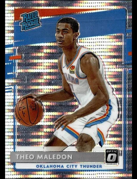 2020-21 Donruss Optic Pulsar Rated Rookies Theo Maledon #184 Oklahoma City Thunder