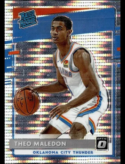 2020-21 Donruss Optic Pulsar Rated Rookies Theo Maledon #184 Oklahoma City Thunder