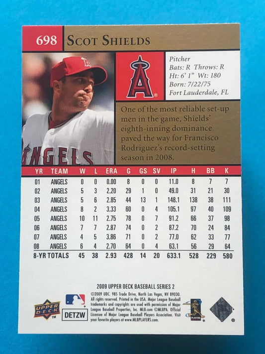 2009 Upper Deck Scot Shields #698 Los Angeles Angels