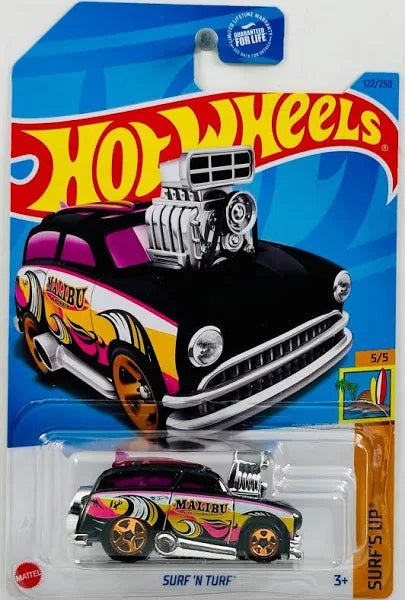 Hot Wheels Surf 'N Turf BLACK Surf's Up 5/5 122/250 - walk-of-famesports