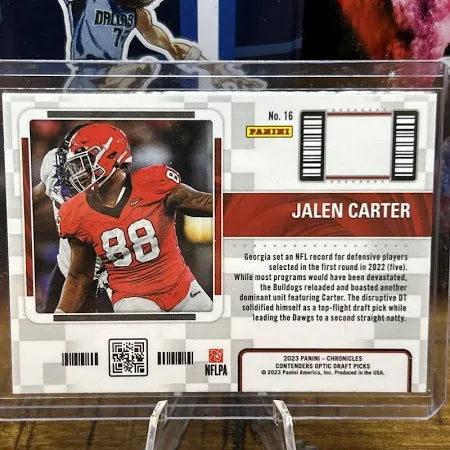 2023 Panini Chronicles Draft Picks - Contenders Optic #21 - Jalen Carter - Georgia Bulldogs
