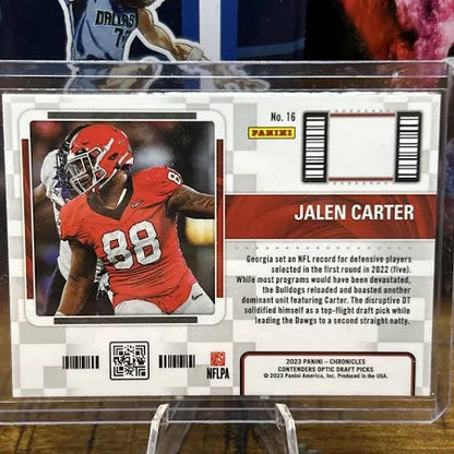 2023 Panini Chronicles Draft Picks - Contenders Optic #21 - Jalen Carter - Georgia Bulldogs