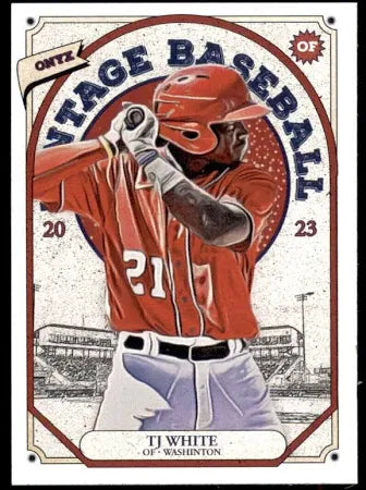 2023 Onyx Vintage #VATW T.J. White Washington Nationals