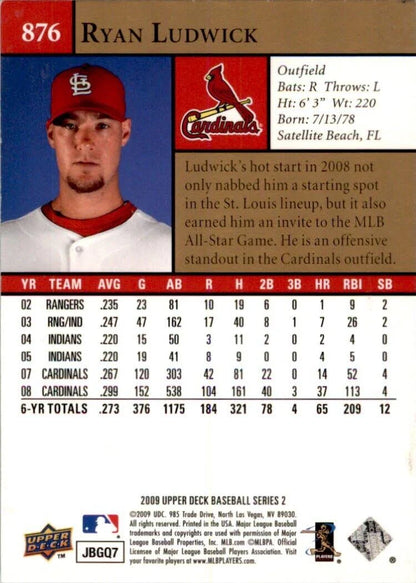 2009 Upper Deck Ryan Ludwick #876 St. Louis Cardinals