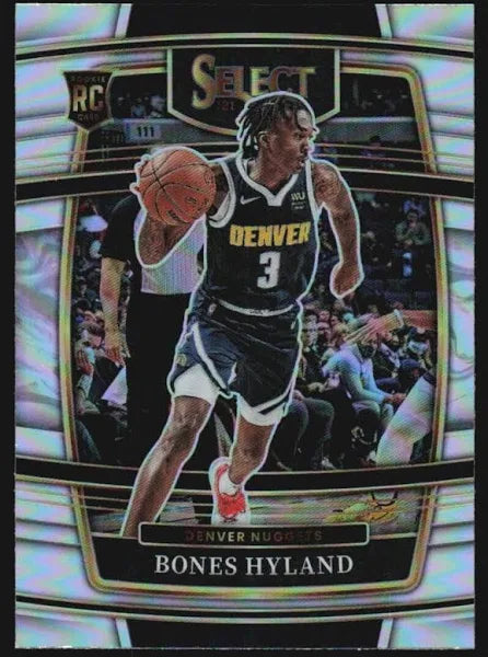 2021-22 Panini Select Silver Prizm Bones Hyland Rookies #79 Denver Nuggets