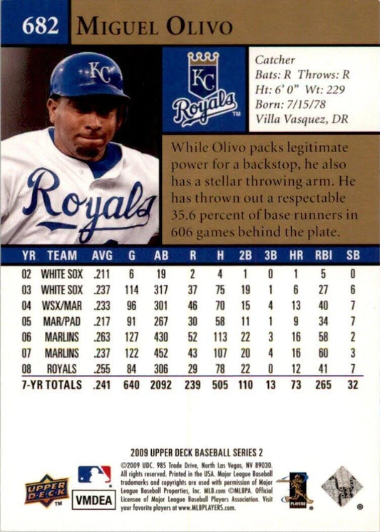 2009 Upper Deck Miguel Olivo #682 Kansas City Royals