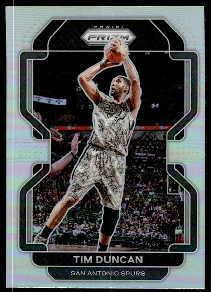 2021-22 Panini Silver Prizm Tim Duncan 268 San Antonio Spurs