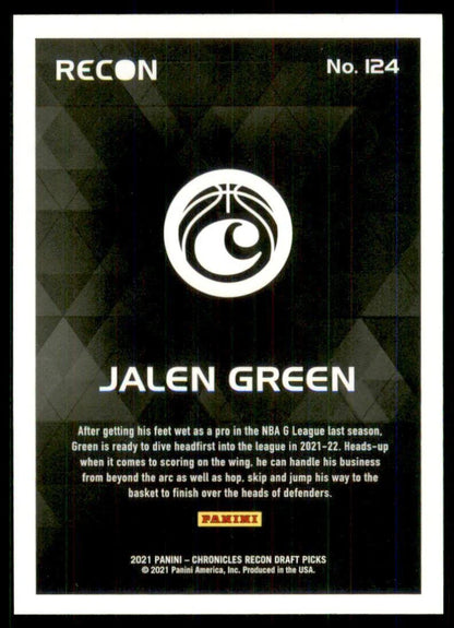 2021 Panini Chronicles Draft Recon Jalen Green Rookie #124