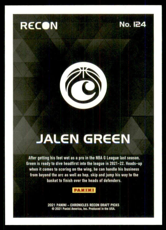 2021 Panini Chronicles Draft Recon Jalen Green Rookie #124