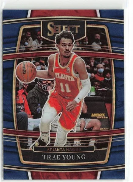 2021-22 Panini Select Trae Young Blue Prizm #26 Atlanta Hawks