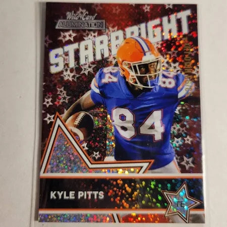 2021 Wild Card Alumination Football - KYLE PITTS #SB-12 Rookie RED Starbright