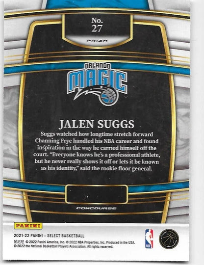 2021-22 Panini Select Jalen Suggs Rookies Blue Prizm 27 Orlando Magic