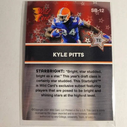 2021 Wild Card Alumination Football - KYLE PITTS #SB-12 Rookie RED Starbright