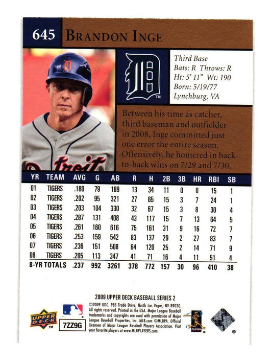 2009 Upper Deck Zach Miner #644 Detroit Tigers