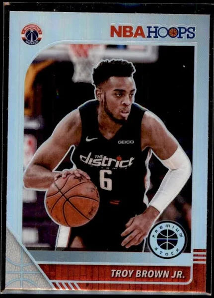 2019-20 Hoops Premium Stock Troy Brown Jr. Silver Prizm #194 Washington Wizards