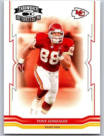 2005 Donruss Throwback Threads Tony Gonzalez #73 Kansas City Chiefs