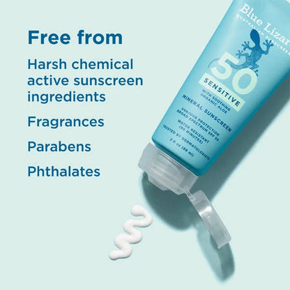 Blue Lizard Sensitive Mineral Sunscreen SPF 50 Twin Pack, 3 oz + 5 oz