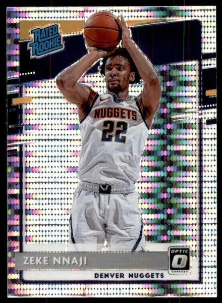 2020-21 Donruss Optic Pulsar Rated Rookies Zeke Nnaji #172 Denver Nuggets