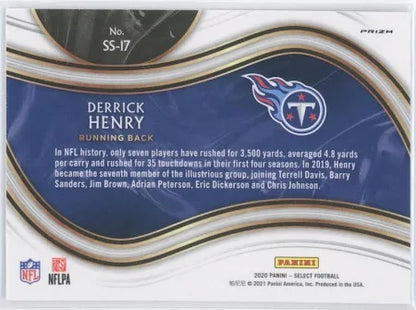 2020 Panini Select Field Level Derrick Henry #SS-17 Tennessee Titans